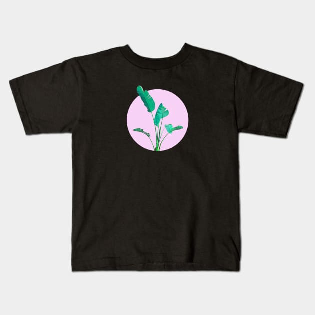 Banana Palm Tree Kids T-Shirt by Vin Zzep